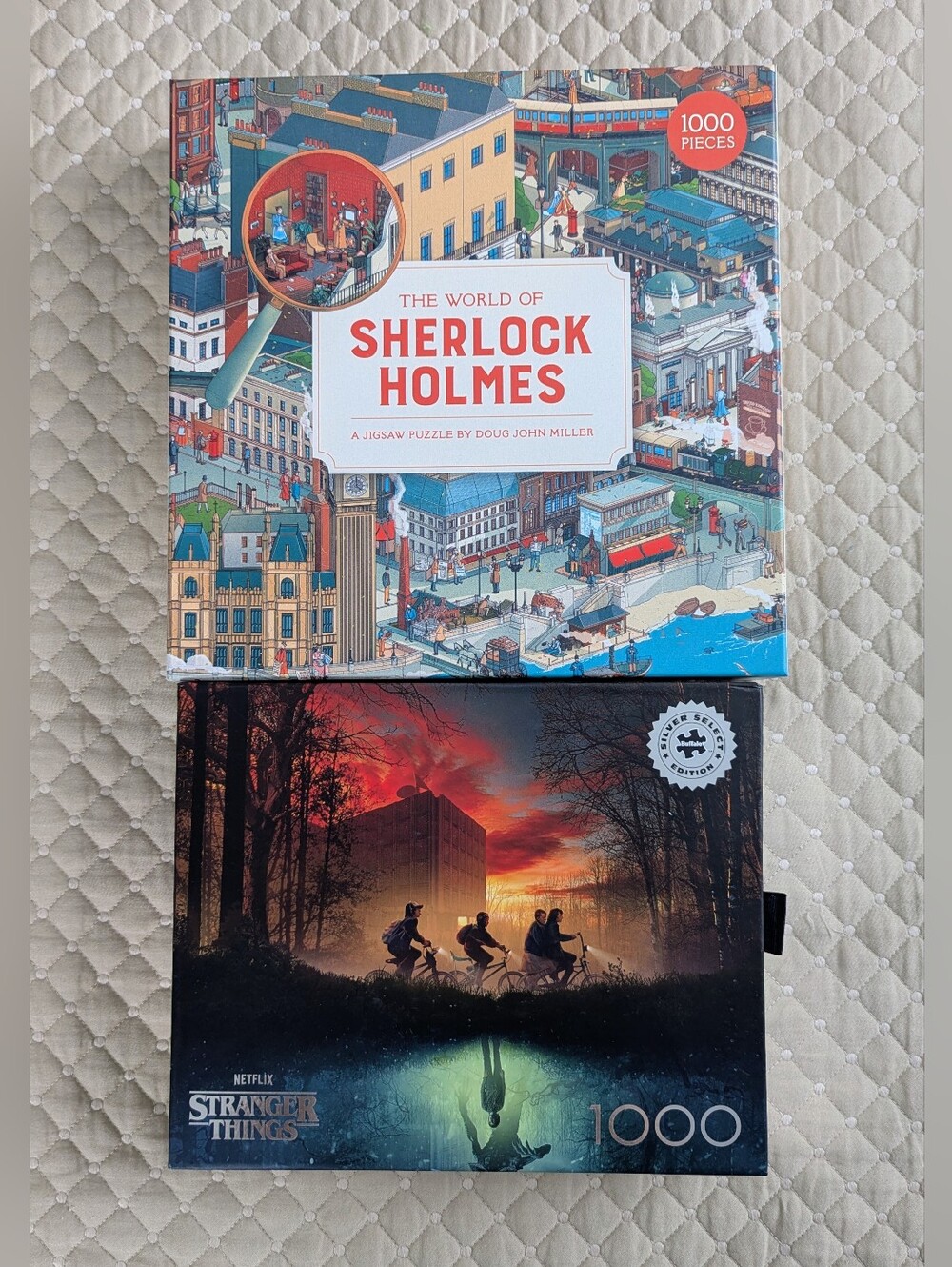 Sherlock Holmes & Stranger Things 1000-Piece Puzzles